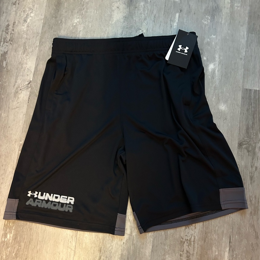 Under Armour Kids Black and Gray Shorts